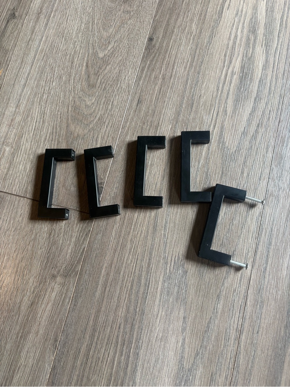 Set of 5 black pull handles from Amazon